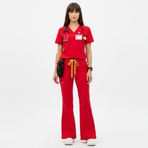 Tenue Médicale Personnalisée OEM – Uniforme d'Infirmière Respirant et Confortable – Fournisseur de Blouses d'Hôpital Personnalisables - Product Image 2