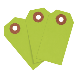 Étiquettes en plastique flexible robustes de couleur verte fluorescente Brady Blank pour l'identification des équipements et des réactifs - Product Image 3