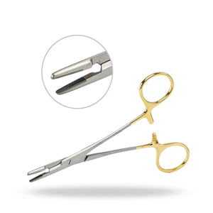 Porte-aiguilles Olsen Hegar, ciseaux TC 12 cm en carbure de tungstène, instrument chirurgical pour la suture et la coupe - Product Image 1