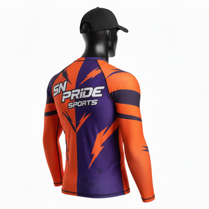 Collar Unisex Long Sleeve Anti-Bacterial Rash Guard for Sport Fitness Customizable Color/Logo Sublimation Printed Durable Casual - Product Image 2