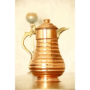 Polished Copper Water Pitcher with Lid Metal Handle 1.5L Vintage <b>Drinkware</b> for Home Wedding Banquet <b>Accessories</b> Supplies - Product Image 5
