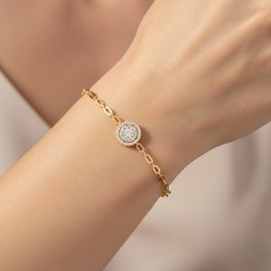 สร้อยข้อมือทองคำแท้ 14K ประดับเพชรเพาะเลี้ยงในห้องปฏิบัติการ รับรองโดย IGI สำหรับผู้หญิง ชุบโรเดียม สไตล์โรแมนติก ของขวัญวันครบรอบ - Product Image 2