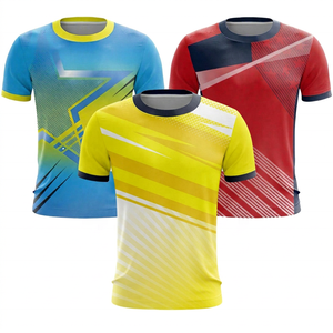 Camiseta Deportiva Sublimada para Hombre, Manga Corta, Patrón Geométrico, Secado Rápido, Tejido de Poliéster, Cuello Redondo, Corte Regular - Product Image 3