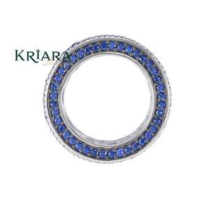 Anillo de Plata 925 y Oro Sólido de 18K para Mujer con Diamantes Cultivados en Laboratorio de Corte Brillante Redondo y Estilo Lujoso para Boda - Product Image 4