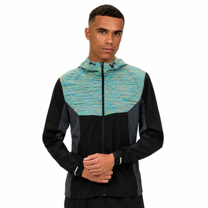 Custom Men’s Lightweight Printed Panel Hooded Running Tracksuit Full Zip Windbreaker Jacket with Athletic Shorts Performance Gym - Product Image 4