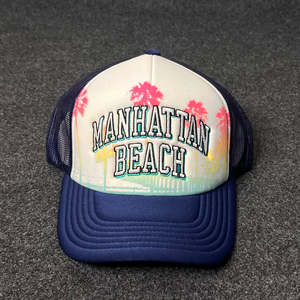 Casquette de camionneur Manhattan Beach, en mesh et mousse, dernier design, vente en gros, conception OEM, casquettes de qualité supérieure - Product Image 2