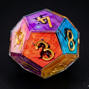 Jeu de dés de guerre DND, 7 dés en résine, Dragon et Donjons, jeu de rôle, bords tranchants, faits à la main, jeu de société, fête, vacances - Product Image 5