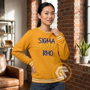 Sweat-shirt en molleton de coton personnalisé de haute qualité Sigma Gamma Rho, à col rond, brodé, pour femmes, sororité grecque - Product Image 2