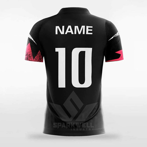 Camiseta de Fútbol para Hombre, Marca Teamname 10, Color Granate, Manga Corta, Sublimada, Cuello Redondo, Transpirable, 320g, Poliéster, Logotipo Frontal, Todas las Temporadas - Product Image 2