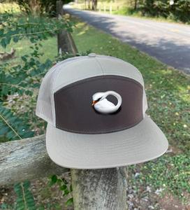 Injae Vina personalizado bordado PVC cuero parche camionero sombrero 7 Panel malla trasera para uso diario y deportes al aire libre Snapback sombrero - Product Image 1