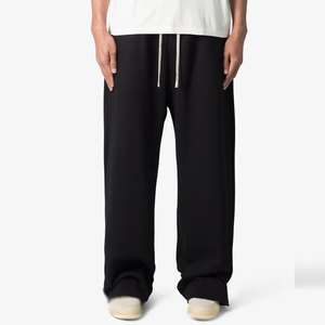 กางเกงวอร์มเอวสูงทรงหลวมพรีเมียมสำหรับผู้ชาย กางเกงจ็อกเกอร์ผ้าฟลีซคอตตอนลำลองพร้อมเชือกผูกเอวสำหรับใส่ในชีวิตประจำวัน - Product Image 1