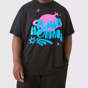 Camiseta 100% Algodón Transpirable, Corte Holgado, Informal, para Hombre, con Diseño Gráfico, Fabricante OEM - Product Image 1