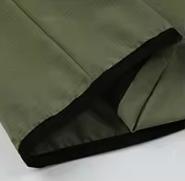 Men's Hooded Windproof <b>Canvas</b> <b>Jacket</b> Front Logo Olive Green Polyester Zipper Closure Sporty Autumn Slim Fit Stand Collar - Product Image 6