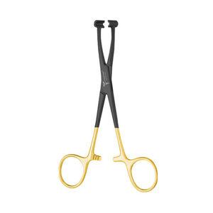 Pinza de agarre Pratt en forma de T de calidad, 20 cm, negra/dorada, para cirugía microvascular y plástica, instrumentos quirúrgicos de acero alemán - Product Image 1