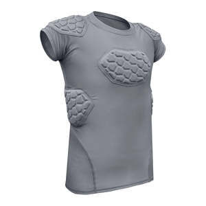 Padded Football <b>Compression</b> <b>Shirt</b> Anti-Slip Breathable Quick Dry Lightweight Impact Protection Training Sportswear Jersey - Product Image 5