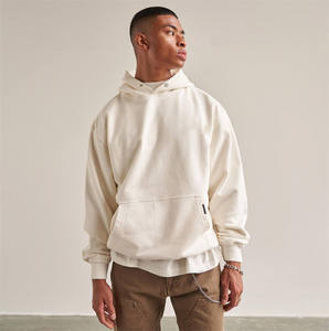 Heavy <b>Weight</b> 100% Cotton <b>Blank</b> Hoodies Men Custom Embroidery Logo Men Thick Unisex French Terry Oversized Hoodies - Product Image 2