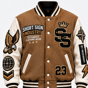 Chaqueta Varsity de Lana para Hombre, Tendencia 2027, Transpirable, Impermeable, Bordado Chenille, OEM ODM - Product Image 1