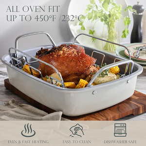 Elegant Roasting <b>Pan</b> Designed For Modern Kitchens With Premium Stainless Steel Construction Spacious Cooking - Product Image 4