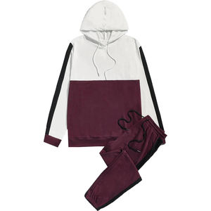 Conjunto deportivo clásico para hombre, sudadera con capucha forrada de felpa y pantalones tipo jogger, tela y diseño resistentes para entrenamientos de invierno y correr. - Product Image 5