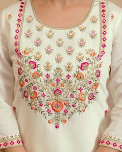 White Floral Printed Cotton Salwar Kameez With Dupatta For Women Traditional Indian Pakistani Casual Wear <b>Ankle</b>-Length Regular F - Product Image 3