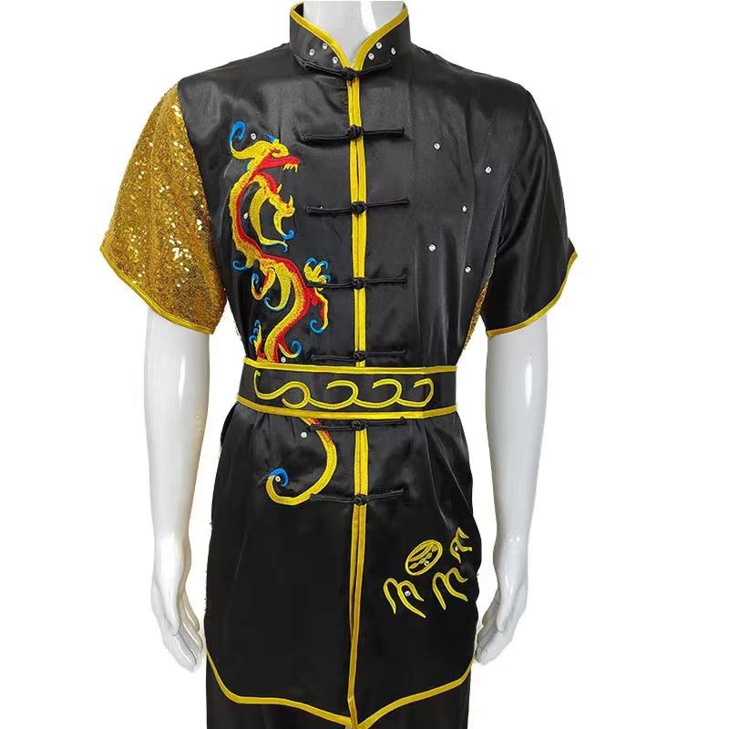 Традиционная Униформа Dragon Wu Shu, китайская шелковая и атласная элегантная одежда для боевых искусств
