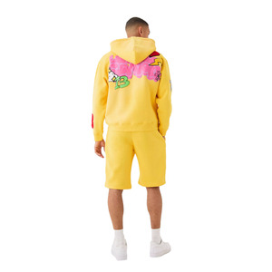 Conjunto de Sudadera con Capucha y Pantalones Cortos para Hombre, Marca Personalizada, Diseño Sólido Informal con Logotipo Frontal, 100% Algodón Felpa Transpirable, Servicio OEM - Product Image 4