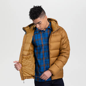 Blouson Bomber Matelassé Réversible Personnalisé pour Homme 2024, en Toile de Polyester Enduite, Col Montant, à Capuche, Chaud et Décontracté pour l'Hiver - Product Image 3