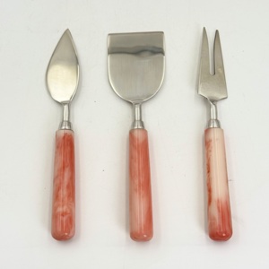 Juego de Cuchillos para Queso de Acero Inoxidable de Alta Calidad, Cuchillo para Queso y Pizza, Cuchillo para Mantequilla, Tenedor para Queso con Mango de Resina, Utensilio de Cocina - Product Image 1