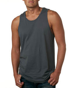 Débardeur en jersey tricoté respirant de qualité supérieure pour homme, décontracté, uni, pour la gym, 100% coton, col rond - Product Image 3