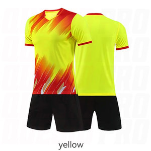 Ensemble de maillots de football personnalisés pour hommes et enfants, respirant, à séchage rapide, uniforme d'entraînement de football, kit d'équipe en polyester 2 pièces, nom personnalisé - Product Image 4