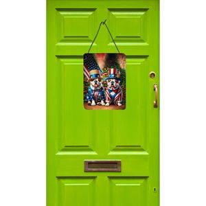 Todas las impresiones colgantes de puerta de pared de Bulldog inglés americano Multicolor 12x16 letrero de Metal de aluminio para cocina baño placa hogar - Product Image 2