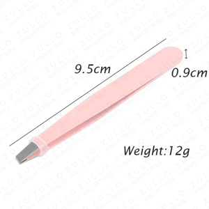 Ensemble de 3 pinces à épiler pour sourcils avec logo personnalisé, en acier inoxydable, pointe inclinée, rose, bleu, vert, kit d'outils de beauté et de maquillage - Product Image 3