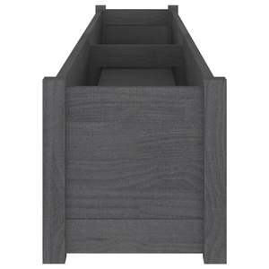 Ensemble de 2 grands bacs à plantes en pin massif gris, grands pots et jardinières - Product Image 5