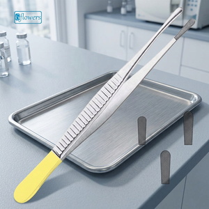Pinzas de Wangensteen T.C. (0.5mm) Acero Inoxidable con Mango Amarillo para Uso Médico - Product Image 2