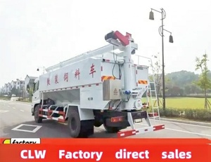 Dongfeng 4x2 2 essieux remorque d'alimentation en vrac 15 tonnes alimentation en vrac transport de céréales auto-alimentation camion-citerne pour ferme bétail volaille - Product Image 4