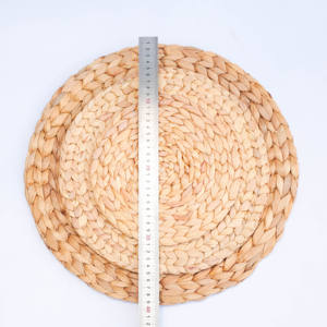 Salvamanteles de Jacinto de Agua Natural – Posavasos Redondo Tejido a Mano en Estilo Nórdico, Escandinavo y Vintage, Tapetes y Almohadillas para Asientos de Suelo - Product Image 3