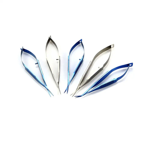 Ciseaux microscopiques Vannas, ensemble courbé et droit, instrument chirurgical ophtalmique, poignée à ressort, outil de chirurgie oculaire, CE OEM - Product Image 4