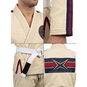 Uniforme de compétition de Jiu-Jitsu brésilien OEM personnalisé IBJJF, 550 GSM, tissage en coton doré, BJJ Gi Workwear - Product Image 4