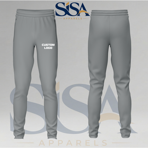 Custom <b>Light</b> Grey Regular Fit <b>Trouser</b> Pant Cotton Double Jersey Sportswear From Pakistan - Product Image 1