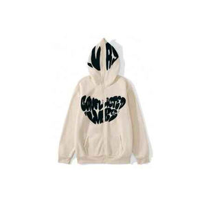 Sweat-shirt à capuche zippé intégral classique et confortable en mélange de coton, idéal pour la superposition au quotidien ou les activités de plein air - Product Image 1