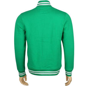 Veste de sport verte pour homme en coton, couleur unie, col rabattu, coupe classique, vêtement décontracté pour l'automne - Product Image 3