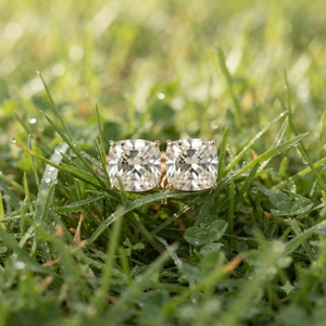 Pendientes de Diamantes Cultivados en Laboratorio con Certificación IGI, Chapados en Oro Amarillo sobre Plata 925, Diseño Clásico de Compromiso, Joyería de Lujo para Mujer - Product Image 6