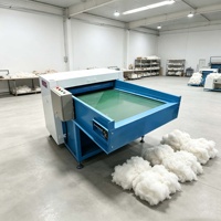 Ligne de production de machines pour le remplissage de fibres ouvertes et de garnitures de coussins, y compris le remplissage de coton de luxe par soufflage, pour le textile
