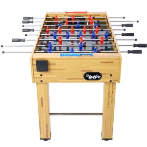 Mesa de Futbolín Hurricane de 54 Pulgadas con Acabado en Cerezo Claro y Marcador Analógico para Salas de Juego Familiares, Incluye Accesorios Gratuitos - Product Image 2