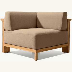 Canapé d'angle moderne en promotion avec coussins en mousse souple durable et revêtement en bois massif, idéal pour l'extérieur de villa, taille personnalisable - Product Image 3