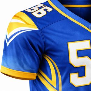 Uniformes de Fútbol Americano Personalizados por Sublimación para Hombre y Mujer, Uniformes de Equipo, 100% Poliéster, Tejido Transpirable de Secado Rápido, Venta al Por Mayor OEM - Product Image 3