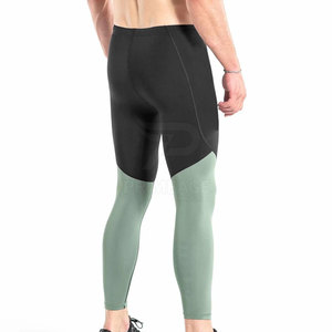 Leggings de sport pour hommes en gros, taille élastique, en Spandex/Polyester, pour le yoga et la course à pied - Product Image 6