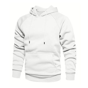 เสื้อฮู้ดดี้โอเวอร์ไซส์สำหรับผู้ชาย ผ้าฝ้าย 100% สำหรับฤดูหนาว พร้อมฮู้ดแบบผูกเชือกและกระเป๋าแบบมัฟฟ์ - Product Image 1