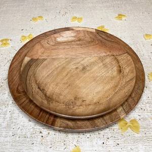 Plato de Servir Redondo de Madera de Acacia para el Hogar y la Cocina, Plato para Aperitivos, Plato de Madera para Decoración de Bodas, Plato de Madera para la Cena - Product Image 6