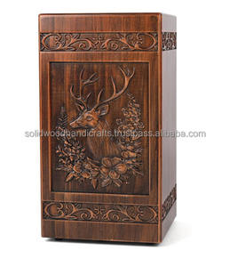 Hot Selling Handmade Wooden Urn <b>Box</b> <b>For</b> Adult <b>Ashes</b> Funeral human Urns Burial Urns - Product Image 4
